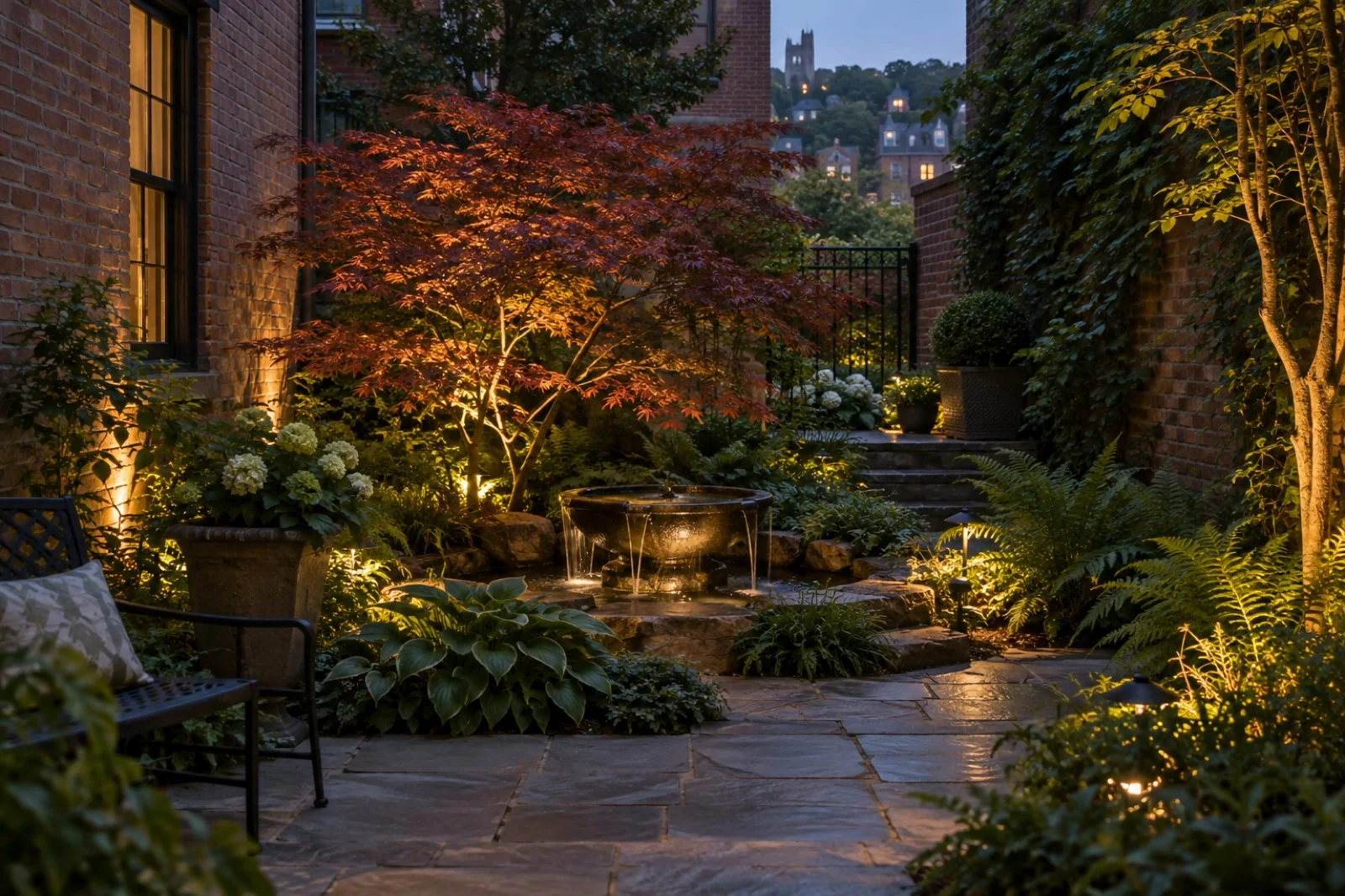 Illustrative gardens lighting concept