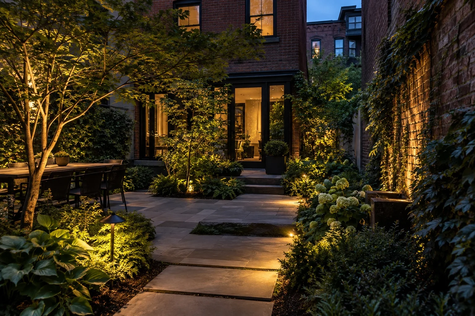 Illustrative courtyard lighting concept