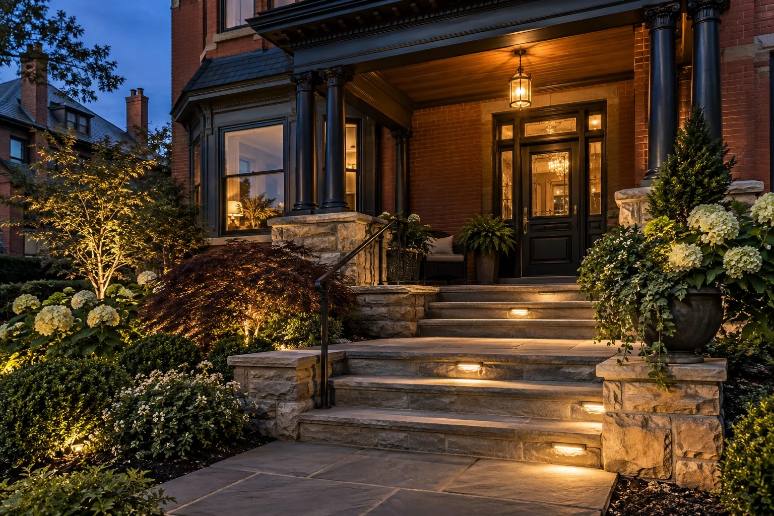 Illustrative concept related to pathway and step lighting
