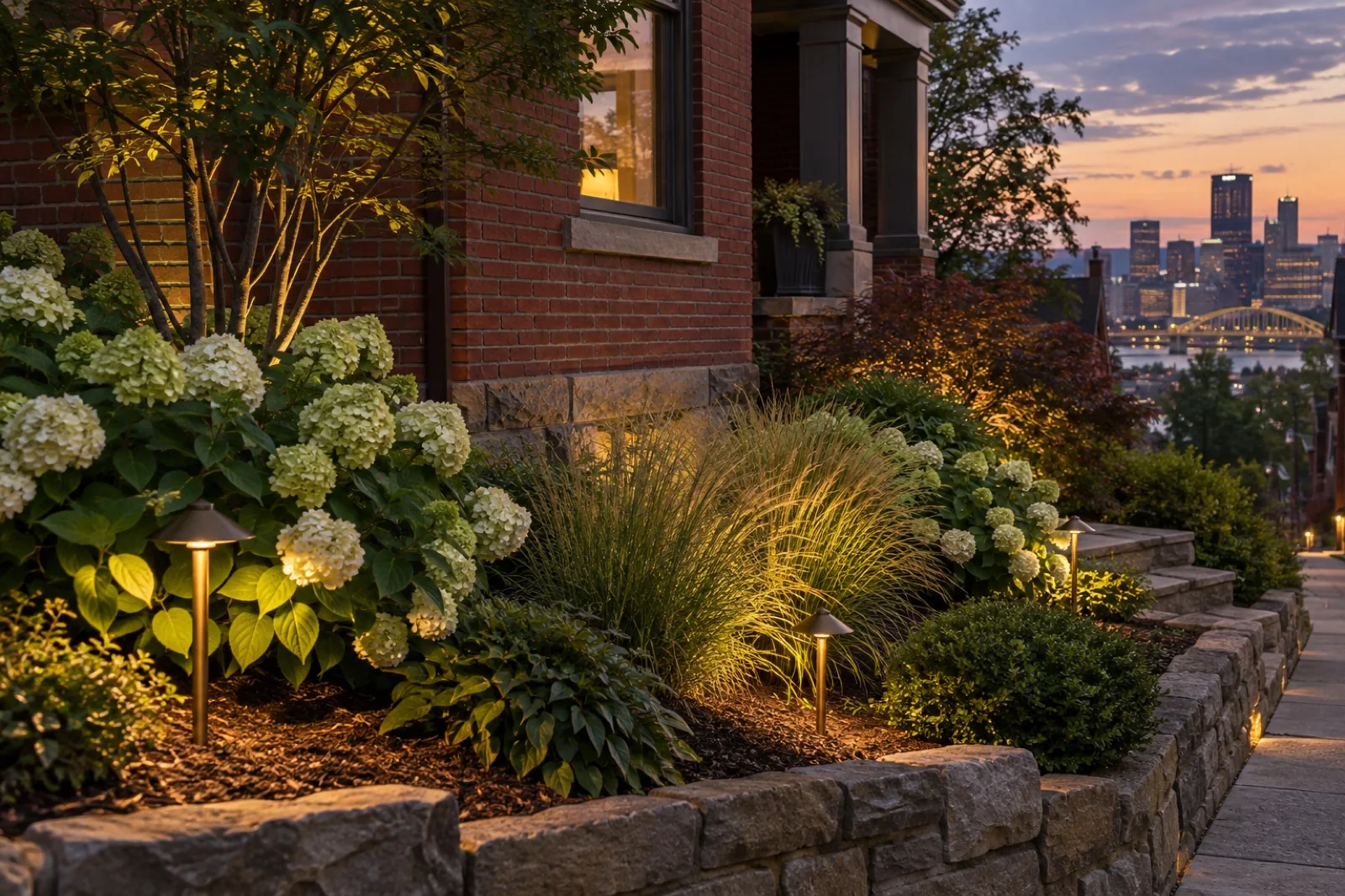 Illustrative concept related to garden and planting lighting