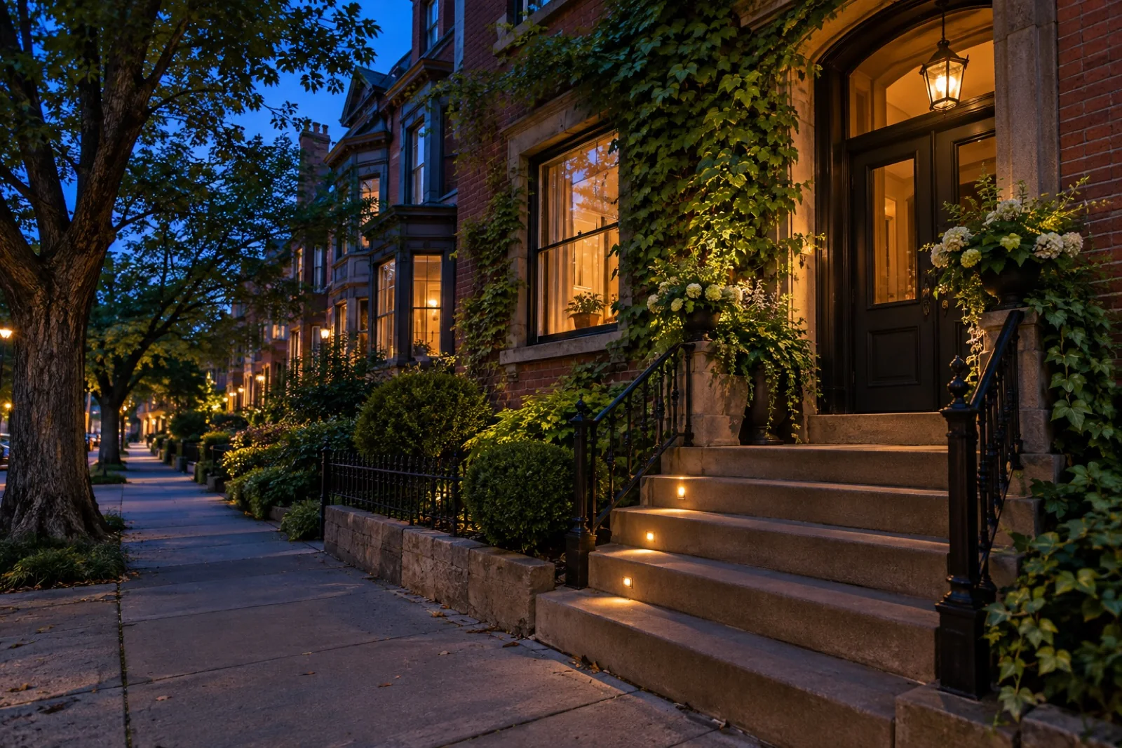 Illustrative concept of the city arrival landscape lighting