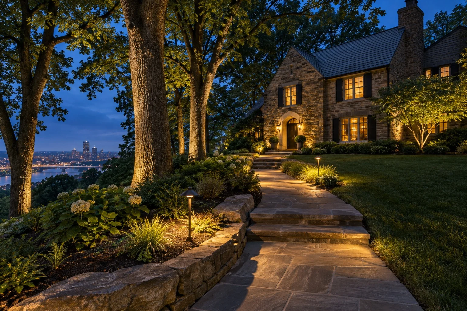 Illustrative paths & steps lighting concept