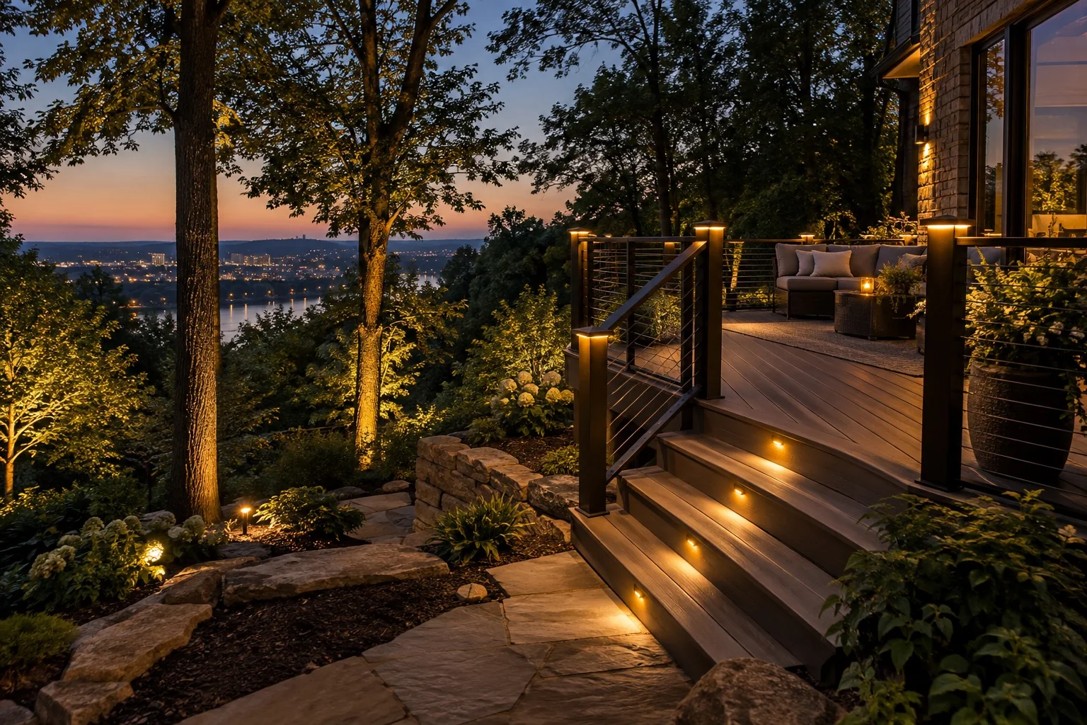 Illustrative patios & outdoor living lighting concept