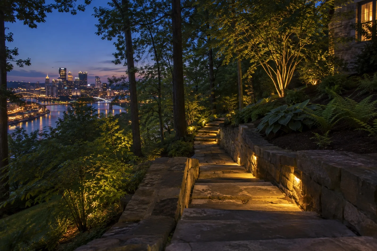 Illustrative steps lighting concept